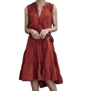 Anthropologie Drew Women's Bohemian Size M Amber Midi Dress With Belt NWT